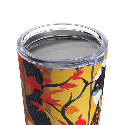 Black Cat in Kimono Tumbler 20oz