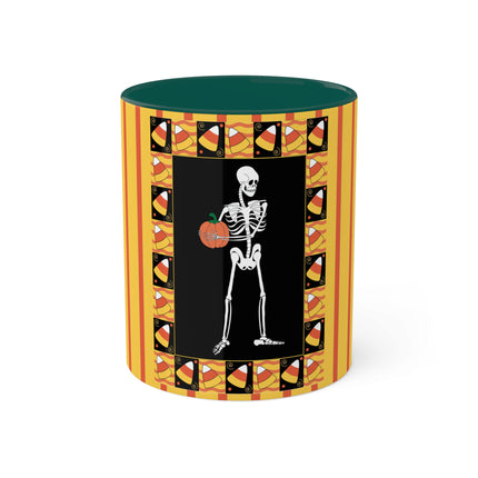 Candy Corn Skeleton Colorful Mugs (11oz, 15oz)