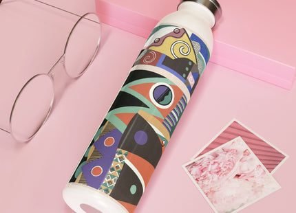 Collection decors et couleurs Pl.03 by Georges Valmiers Slim Water Bottle