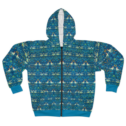 Birds by William Morris Zip Hoodie (AOP)