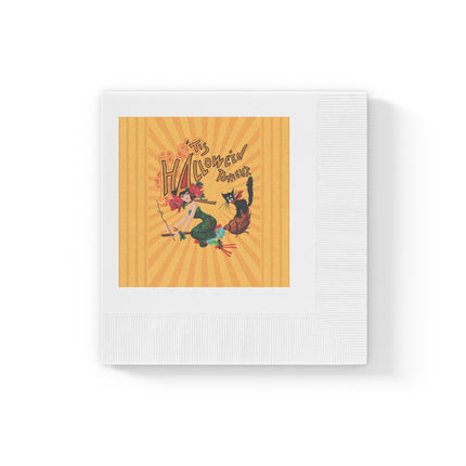 The Bewitching Ride White Coined Napkins
