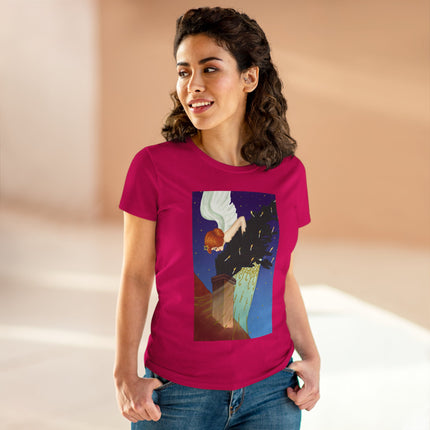 The Christmas Angel Women's Midweight Cotton Tee