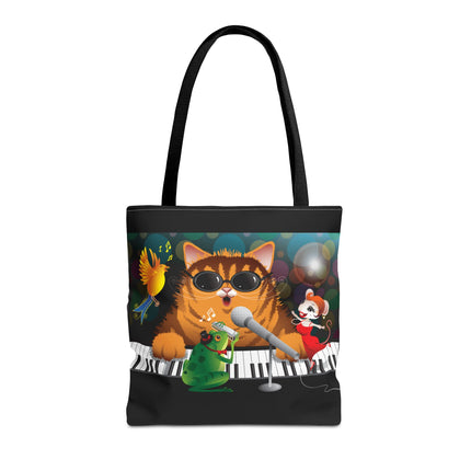 Tote Bag Jazz Cat Music Artwork