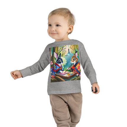 Fairy Animals Writing Wishes Toddler Long Sleeve Tee