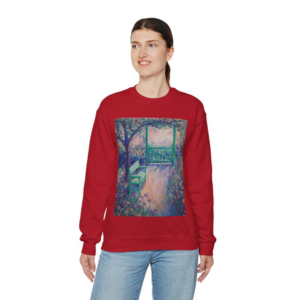 The Artist’s Garden (The Green Chair) by Theodore Earl Butler Heavy Blend™ Crewneck Sweatshirt