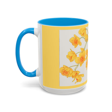 Golden Bow Orchid by Tanigami Kônan Colorful Mugs (11oz, 15oz)