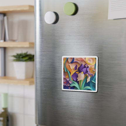 The Elegant Iris Flower Die-Cut Magnets (5 Sizes)
