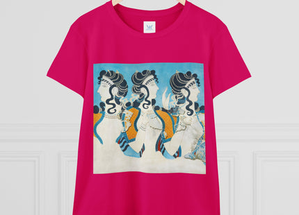 Reproduction of Ladies in Blue by Emile Gilliéron Women's Midweight Cotton Tee