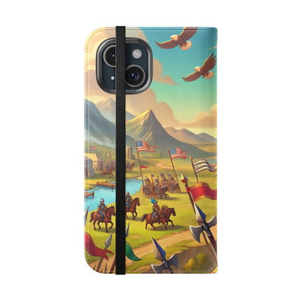 🦅⚔️ Watchful Guardian Flip Case – Courage, Leadership & Noble Adventure