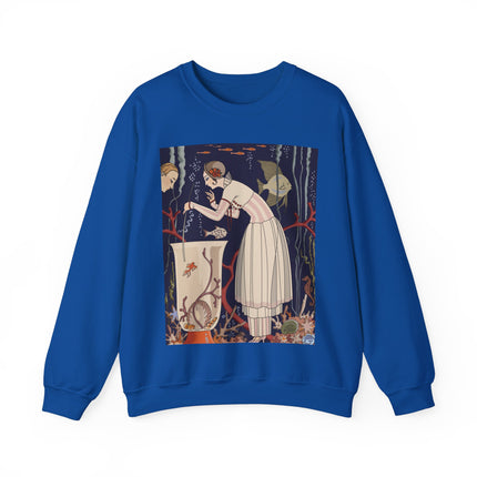 L'Etourdissant Petit Poisson (The Dazzling Little Fish) by George Barbier Heavy Blend™ Crewneck Sweatshirt