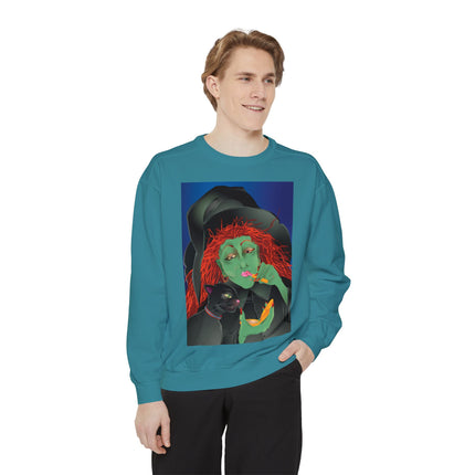 Mirror, Mirror A Witch's Touch Unisex Garment-Dyed Sweatshirt