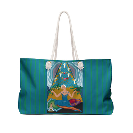Art Deco Christmas Elegance Weekender Bag