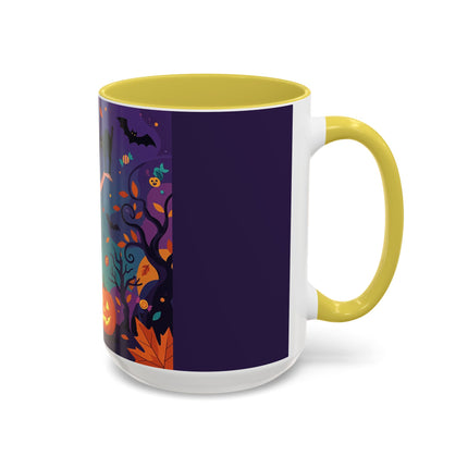 🐈‍⬛🎃 The Midnight Black Cat Masquerade Colorful Mug – Whimsical Halloween Elegance