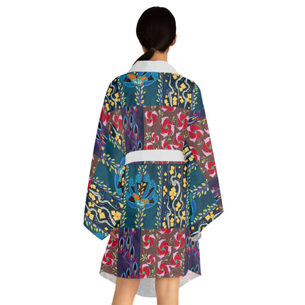 Floral Pattern by Emile-Alain Séguy Long Sleeve Kimono Robe (AOP)