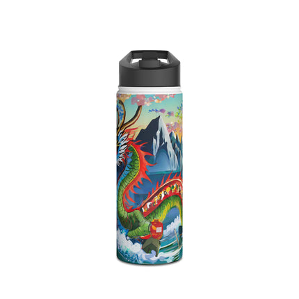 Chinese Dragon Stainless Steel Water Bottle