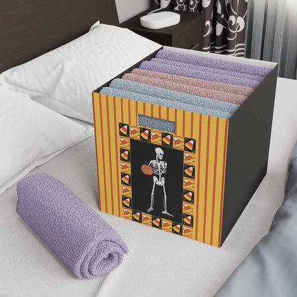 Candy Corn Skeleton Felt Storage Box