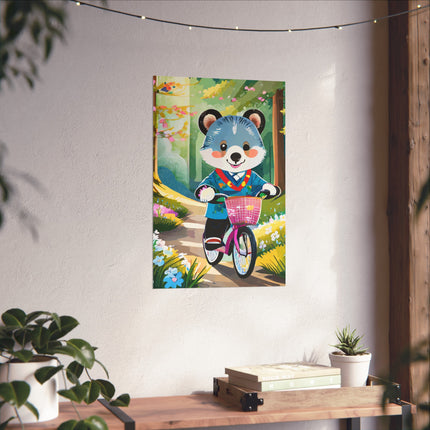 Furry Cyclist Fine Art Posters