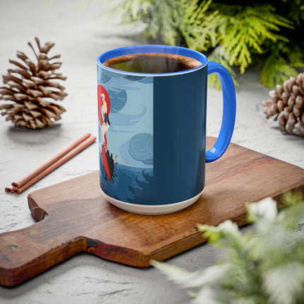 Siren of the Waves Colorful Mugs – Dramatic Sea Power & Bold Elegance