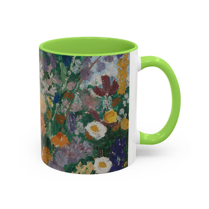 Flowers on the Mountain by August Babberger Colorful Mugs (11oz, 15oz)