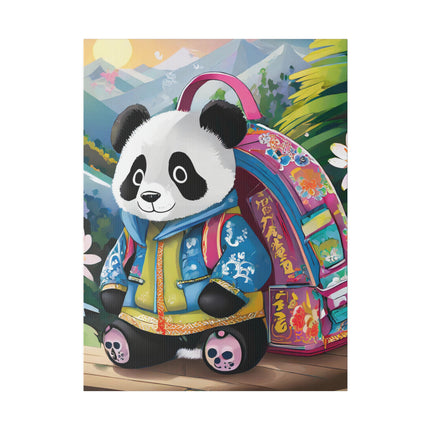 Baby Panda Matte Canvas, Stretched, 0.75"