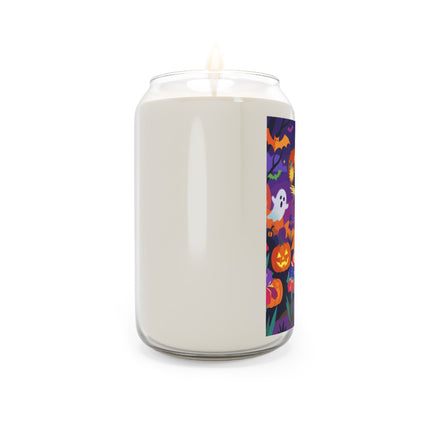 🌙🎃 The Moonlit Garden Masquerade Scented Soy Candle – Floral Halloween Charm
