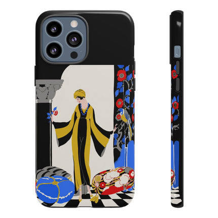 Art Deco Flapper in Yellow Robe Phone Case – Elegant Glamour & Exotic Charm