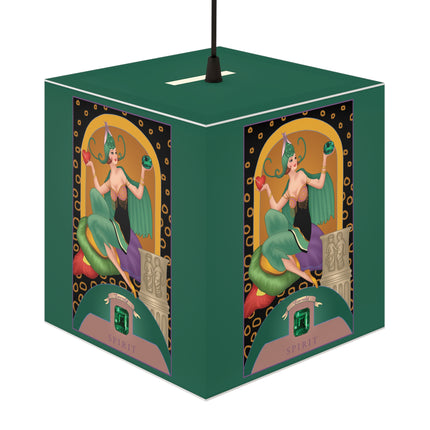 May & Emerald (from the Gem Series) by Sofia Chiostri Light Cube Lamp
