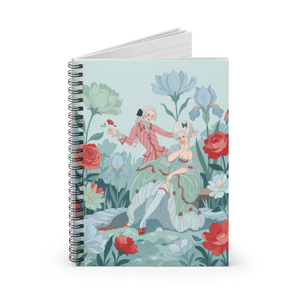 🌹🌿 The Garden Of Courtship Spiral Notebook – Art Deco Floral Romance