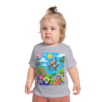 Playful Young Monkey Baby T-Shirt – A World of Joyful Adventure