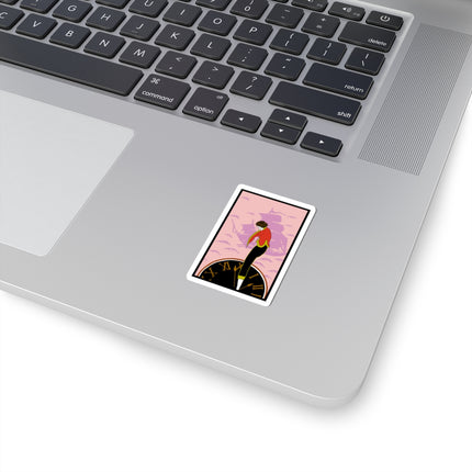 Woman Waiting for her Beloved at 1:59 by Kobayashi Kaichi Kiss-Cut Stickers (4 Sizes)