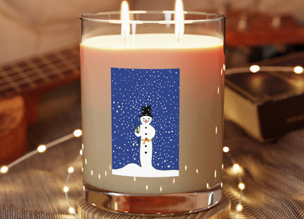 Snowman in Falling Snow Scented Candle - Full Glass, 11oz