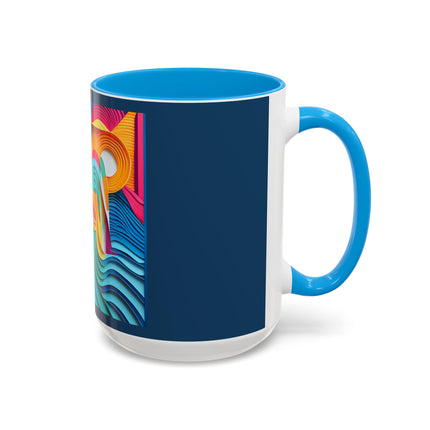 Surfing Zebra Colorful Mugs (11oz, 15oz)