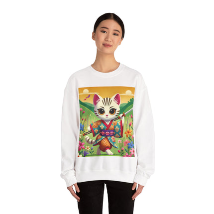 Samurai Kitten Unisex Heavy Blend™ Crewneck Sweatshirt