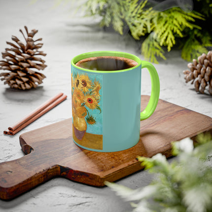 Vase with Twelve Sunflowers by Vincent van Gogh Colorful Mugs (11oz, 15oz)