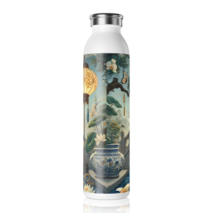 Moonlit Bridge Gentleman Slim Water Bottle 20oz – Imperial Serenity & Moonlit Harmony