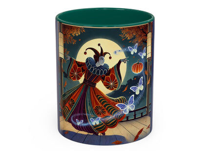 Court Magician with Ghost Butterflies Colorful Mugs (11oz, 15oz)