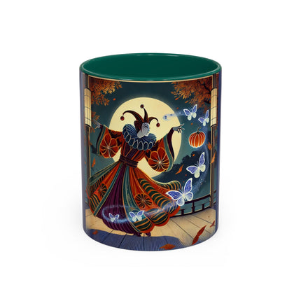 Court Magician with Ghost Butterflies Colorful Mugs (11oz, 15oz)
