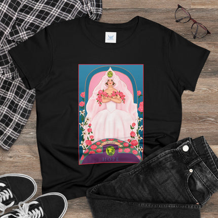 August & Peridot (from the Gem Series) by Sofia Chiostri Women's Midweight Cotton Tee