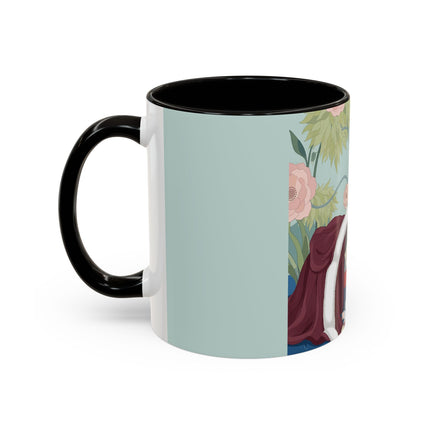 The Lady Of The Scarlet Chaise Colorful Mugs – Art Deco Romantic Elegance