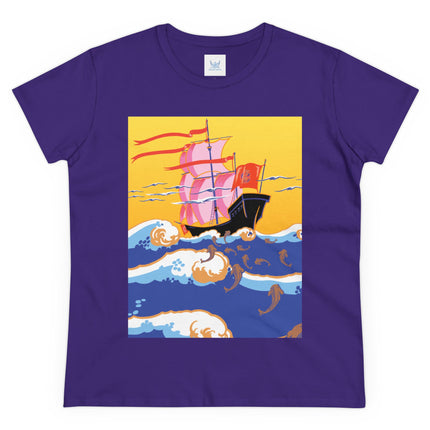 Golden Seas and Whimsical Dreams Women's Midweight Cotton Tee
