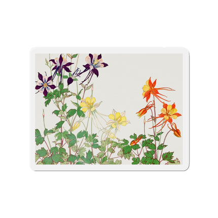 Aquilegia Flowers by Tanigami Kônan Die-Cut Magnets (5 Sizes)
