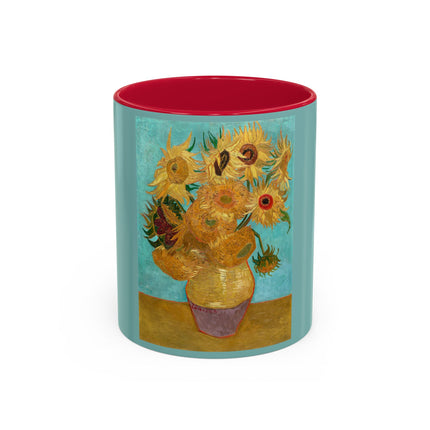 Vase with Twelve Sunflowers by Vincent van Gogh Colorful Mugs (11oz, 15oz)