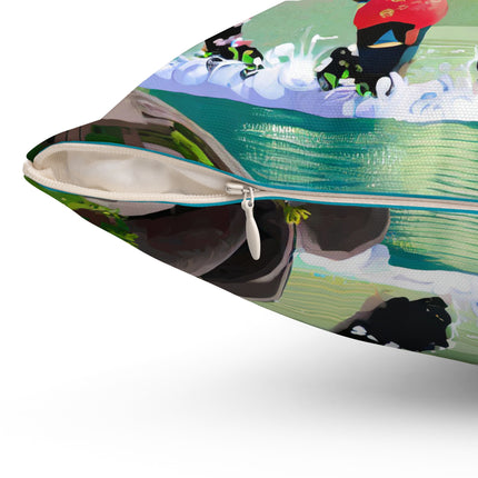 Bio-Mech Beast Spun Polyester Square Pillow