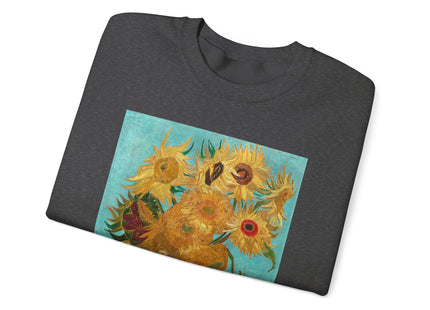 Vase with Twelve Sunflowers by Vincent Van Gogh Heavy Blend™ Crewneck Sweatshirt