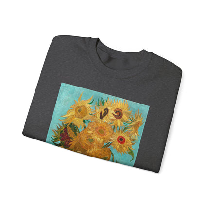 Vase with Twelve Sunflowers by Vincent Van Gogh Heavy Blend™ Crewneck Sweatshirt