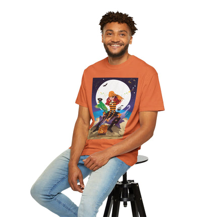 Moonlit Pirate Halloween Unisex Garment-Dyed T-shirt