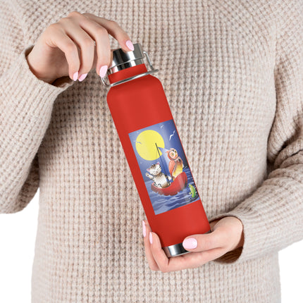 Embarking on a Moonlit Journey Copper Vacuum Insulated Bottle, 22oz