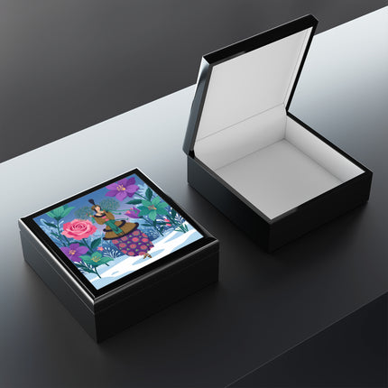🌹❄️ The Holly Rose Of Winter Jewelry Box – Art Deco Christmas Garden