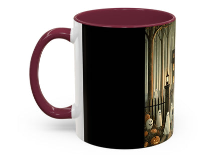 Ghostly Welcome – A Halloween Night Colorful Mugs (11oz, 15oz)