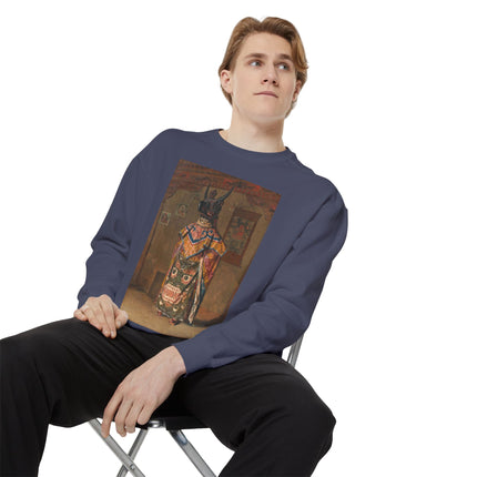A Buddhist Lama by Vasily Vereshchagin Garment-Dyed Sweatshirt